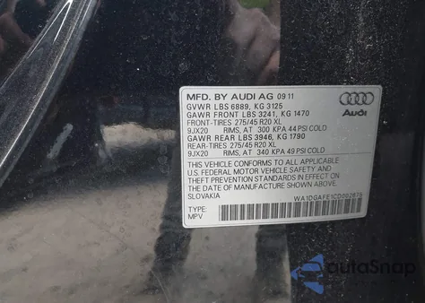 2012 Audi Q7 3.0T S Line Prestige from USA, damaged, VIN WA1DGAFE1CD002675